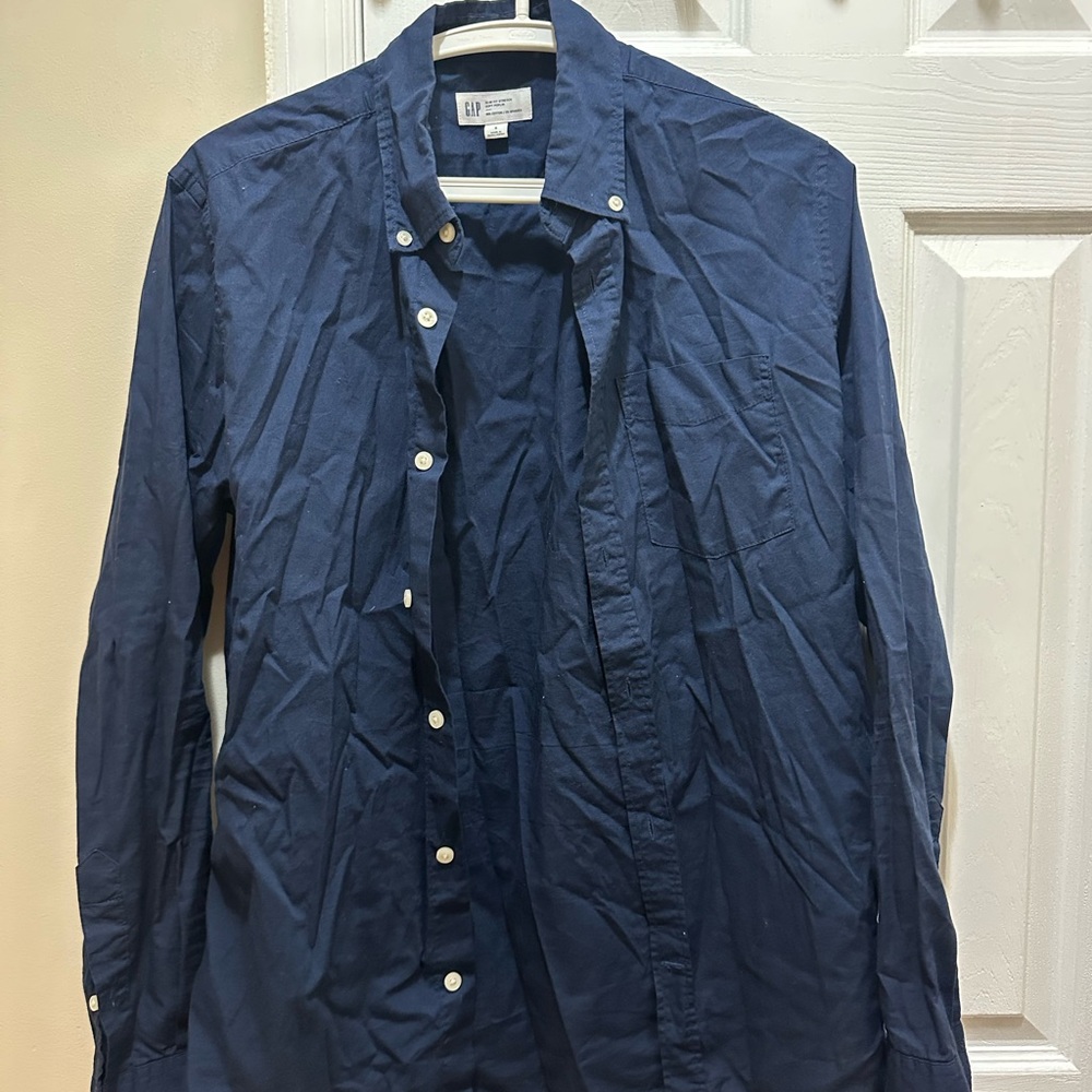 Gap Navy Blue Button-Up Shirt